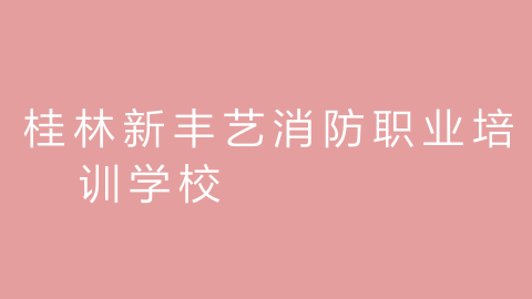 桂林新丰艺消防职业培训学校的图片