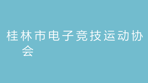 桂林市电子竞技运动协会